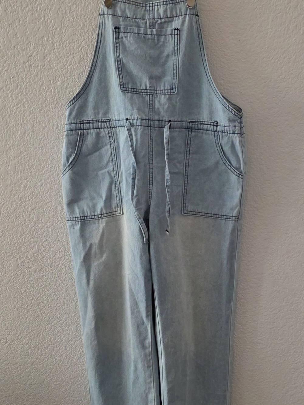 Light Blue Denim Women's Overalls Jumpsuit